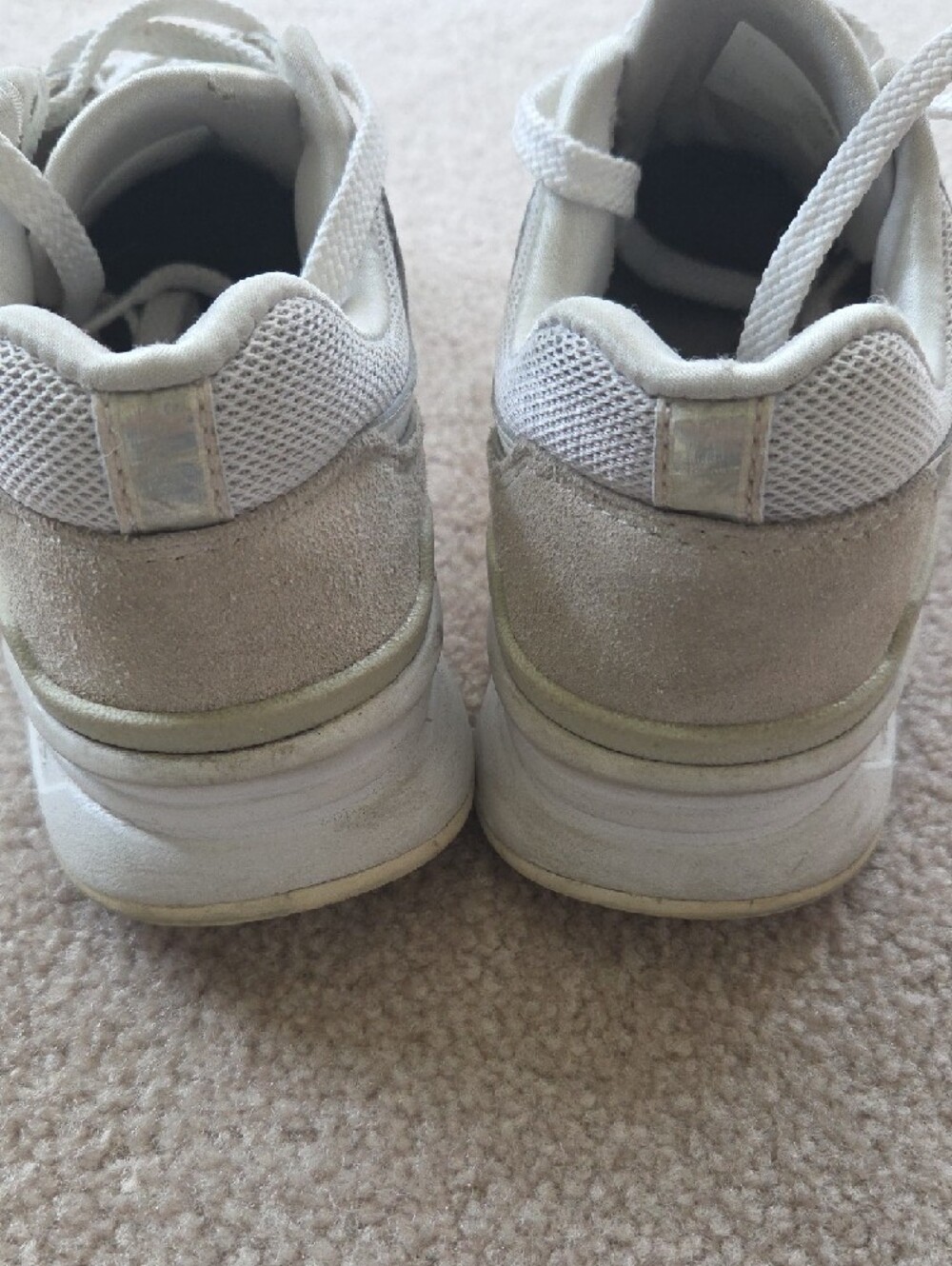 New Balance 997 White Leather Sneakers Gel Sparkle 'N' Womens Size 8 - Picture 6 of 8